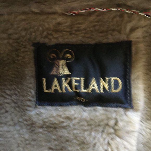 Lakeland Tan Suede Faux Shearling Sherpa Coat 40 - Picture 6 of 7